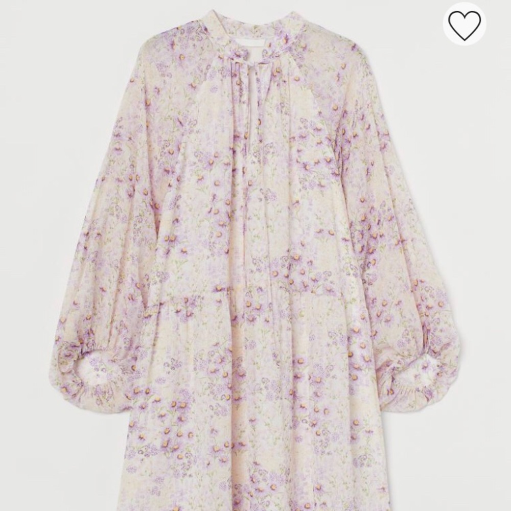 Balloon-sleeved Dress